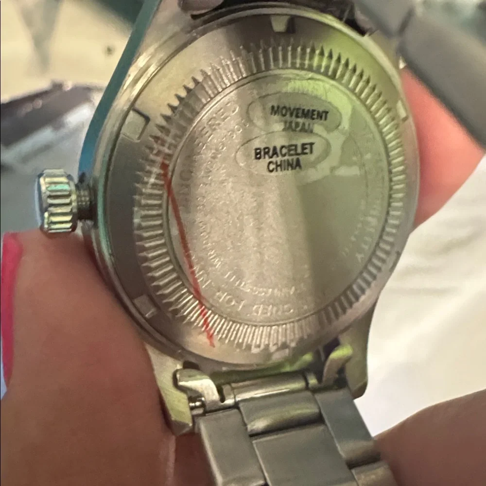 Timex Silver Watch with Blue Accents - Picture 3 of 5